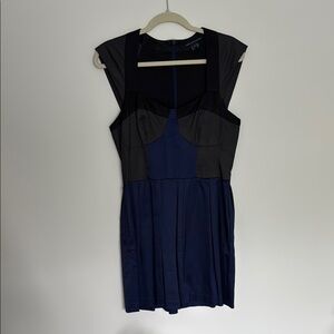 French Connection Black and Blue Mini Dress